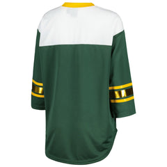 Green Bay Packers G-III 4Her by Carl Banks Women's Double Team 3/4-Sleeve Lace-Up T-Shirt Green/White - NFL