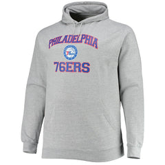 NBA - Philadelphia 76ers Big & Tall Heart & Soul Pullover Hoodie - Heathered Gray