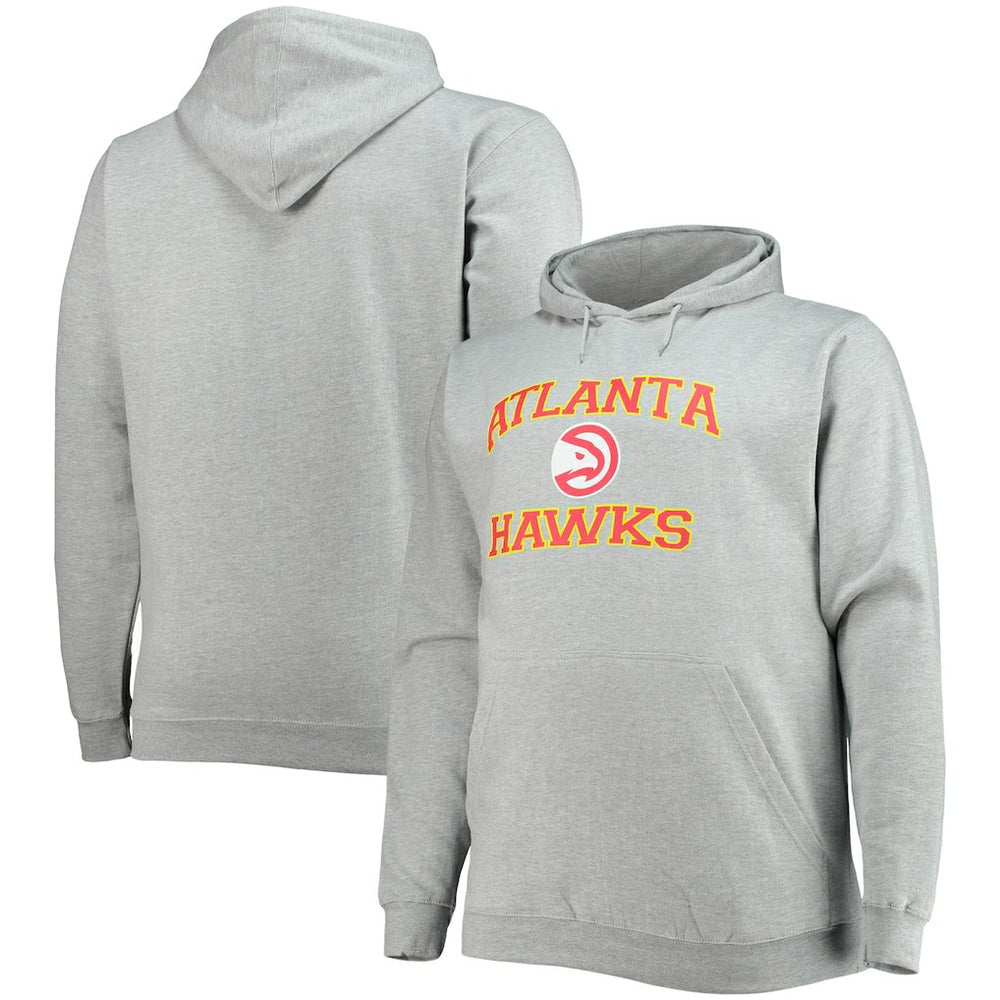 NBA - Atlanta Hawks Big & Tall Heart & Soul Pullover Hoodie - Heathered Gray