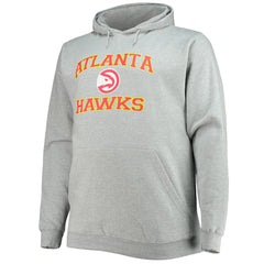 NBA - Atlanta Hawks Big & Tall Heart & Soul Pullover Hoodie - Heathered Gray