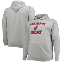 NBA - Miami Heat Big & Tall Heart & Soul Pullover Hoodie - Heathered Gray