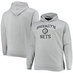 NBA - Brooklyn Nets Big & Tall Heart & Soul Pullover Hoodie - Heathered Gray