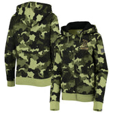 Boston Red Sox New Era Women's 2022 MLB Armed Forces Day Camo Full-Zip Hoodie Lifestyle
