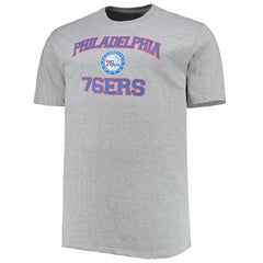 NBA - Philadelphia 76ers Big & Tall Heart & Soul T-Shirt - Heathered Gray
