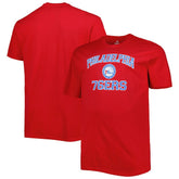 NBA - Philadelphia 76ers Big & Tall Heart & Soul T-Shirt - Red