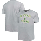 NBA - Milwaukee Bucks Big & Tall Heart & Soul T-Shirt - Heathered Gray