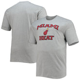 NBA - Miami Heat Big & Tall Heart & Soul T-Shirt - Heathered Gray