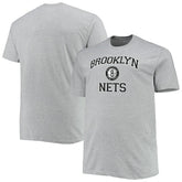 NBA - Brooklyn Nets Big & Tall Heart & Soul T-Shirt - Heathered Gray