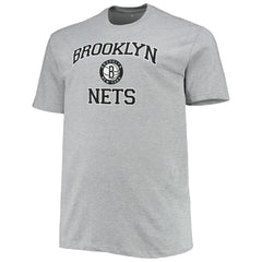 NBA - Brooklyn Nets Big & Tall Heart & Soul T-Shirt - Heathered Gray
