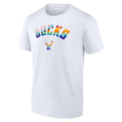 NBA - Milwaukee Bucks Pride T-Shirt - White