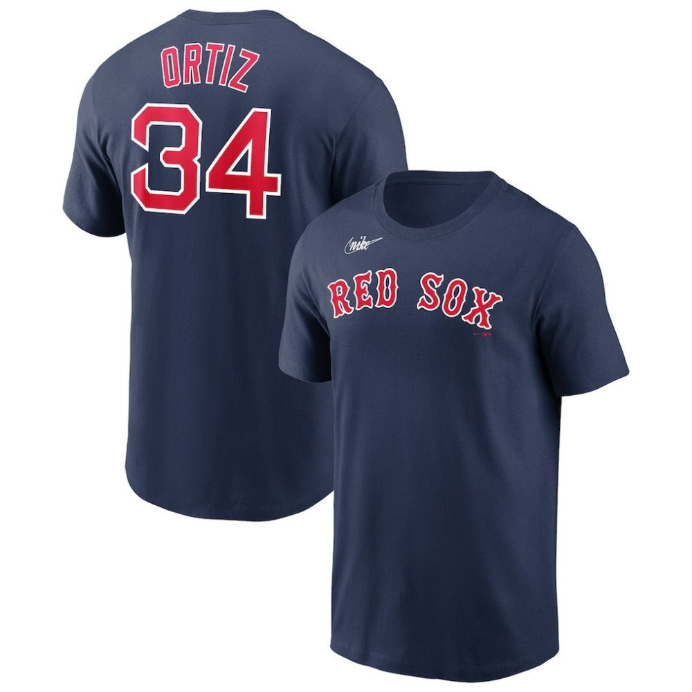 David Ortiz Boston Red Sox Nike Name & Number Logo T-Shirt Clearance