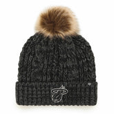 47 brand - Miami Heat '47 Women's Meeko Cuffed Knit Hat with Pom - Black