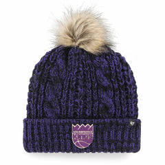 47 brand - Sacramento Kings '47 Women's Meeko Cuffed Knit Hat with Pom - Purple