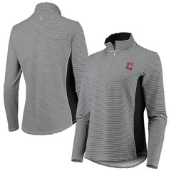 Cleveland Guardians Tommy Bahama Women's Aubrey Stripe Block IslandZone Half-Zip Jacket On Sale