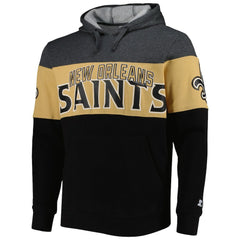 New Orleans Saints Starter Extreme Pullover Hoodie Black/Heather Gray - NFL