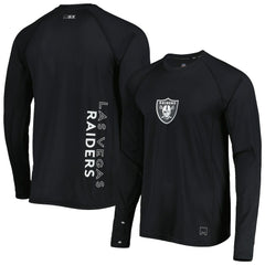 Las Vegas Raiders MSX by Michael Strahan Interval Long Sleeve Raglan T-Shirt Black - NFL