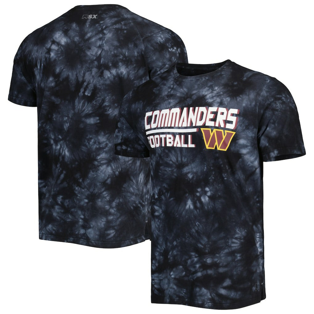 Washington Commanders MSX by Michael Strahan Recovery Tie-Dye T-Shirt Black - NFL