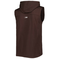 Cleveland Browns MSX by Michael Strahan Relay Sleeveless Pullover Hoodie Brown - NFL