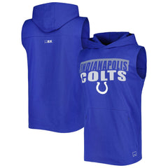 Indianapolis Colts MSX by Michael Strahan Relay Sleeveless Pullover Hoodie Royal - NFL
