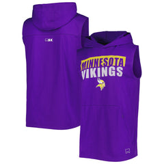 Minnesota Vikings MSX by Michael Strahan Relay Sleeveless Pullover Hoodie Purple - NFL