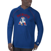 New England Patriots Starter Vintage Logo Raglan Hoodie T-Shirt Navy - NFL