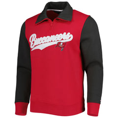 Tampa Bay Buccaneers Tommy Hilfiger Aiden Quarter-Zip Sweatshirt Red/Pewter - NFL