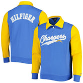 Los Angeles Chargers Tommy Hilfiger Aiden Quarter-Zip Sweatshirt Powder Blue/Gold - NFL