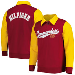 Washington Commanders Tommy Hilfiger Aiden Quarter-Zip Sweatshirt Burgundy/Gold - NFL