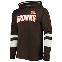 Cleveland Browns Tommy Hilfiger Alex Long Sleeve Hoodie T-Shirt Brown/White - NFL