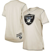 Las Vegas Raiders New Era Women's Split T-Shirt Cream - NFL