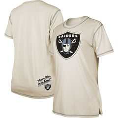 Las Vegas Raiders New Era Women's Split T-Shirt Cream - NFL