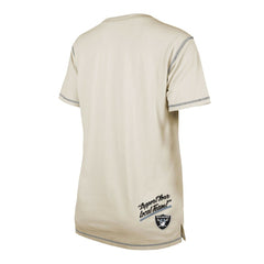 Las Vegas Raiders New Era Women's Split T-Shirt Cream - NFL