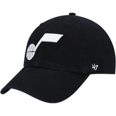 47 brand - Utah Jazz '47 Core Logo Clean Up Adjustable Hat - Black