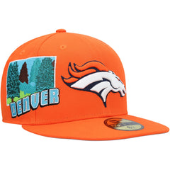 Denver Broncos New Era Stateview 59FIFTY Fitted Hat Orange - NFL