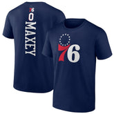 NBA - Tyrese Maxey Philadelphia 76ers Playmaker T-Shirt - Navy