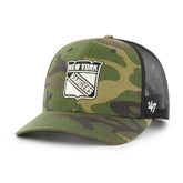 New York Rangers '47 Trucker Snapback Hat Camo/Black