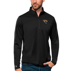 Jacksonville Jaguars Antigua Tribute Quarter-Zip Lightweight Pullover Top Black - NFL