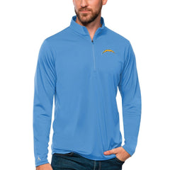 Los Angeles Chargers Antigua Tribute Quarter-Zip Lightweight Pullover Top Powder Blue - NFL