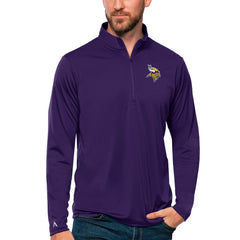 Minnesota Vikings Antigua Tribute Quarter-Zip Lightweight Pullover Top Purple - NFL
