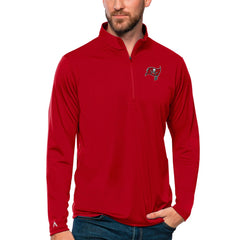 Tampa Bay Buccaneers Antigua Tribute Quarter-Zip Lightweight Pullover Top Red - NFL
