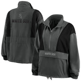 Chicago White Sox WEAR by Erin Andrews Women's Packable Half-Zip Jacket for sale