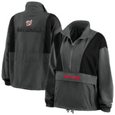 Washington Nationals WEAR by Erin Andrews Women's Packable Half-Zip Jacket On Sale