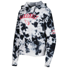 Arizona Cardinals New Era Women's Cloud Dye Fleece Pullover Hoodie Black - NFL