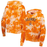 Cleveland Browns New Era Women's Cloud Dye Fleece Pullover Hoodie Orange - NFL