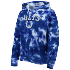 Indianapolis Colts New Era Women's Cloud Dye Fleece Pullover Hoodie Royal - NFL