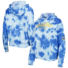 Los Angeles Chargers New Era Women's Cloud Dye Fleece Pullover Hoodie Powder Blue - NFL