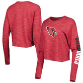 Arizona Cardinals New Era Women's Crop Long Sleeve T-Shirt Cardinal - NFL