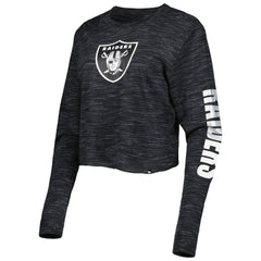 Las Vegas Raiders New Era Women's Crop Long Sleeve T-Shirt Black - NFL
