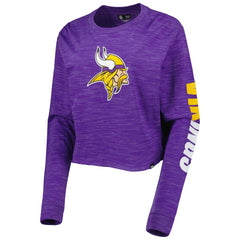 Minnesota Vikings New Era Women's Crop Long Sleeve T-Shirt Purple - NFL