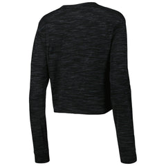 New Orleans Saints New Era Women's Crop Long Sleeve T-Shirt Black - NFL